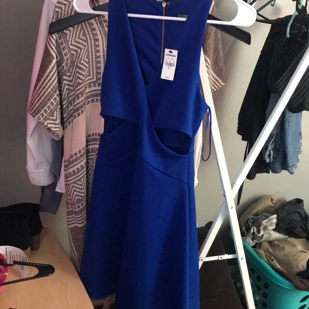 Express blue dress